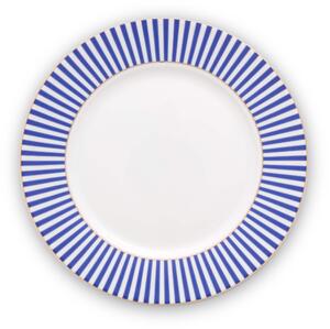 Pip Studio talíř Royal Stripes modrý, 21 cm