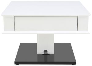 KONFERENČNÍ STOLEK, černá, bílá, kov, kompozitní dřevo, 70/70/46,5-66 cm Carryhome - Konferenční stolky
