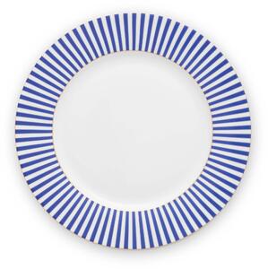 Pip Studio talíř Royal Stripes modrý, 26,5 cm