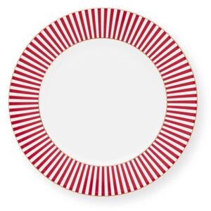 Pip Studio talíř Royal Stripes tmavě růžový, 17 cm