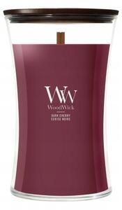 Sójová vonná svíčka Dark Cherry Woodwick velká 610 g Dřevěný knot