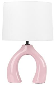 Keramická stolní lampa růžová ABBIE