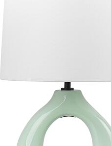 Keramická stolní lampa zelená ABBIE