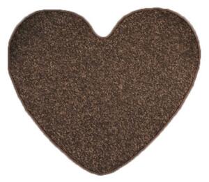 Vopi koberce Kusový koberec Eton hnědý srdce - 100x120 srdce cm