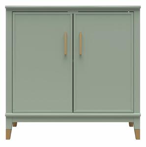 Zelená skříňka 86x85x41 cm Westerleigh – CosmoLiving by Cosmopolitan