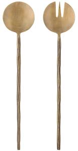 Bloomingville Set dvou mosazných salátových lžic Gaith 28 cm