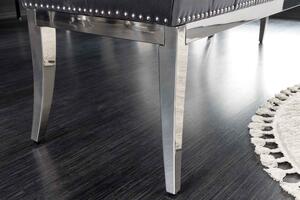 Designová lavice Queen 164 cm šedý samet