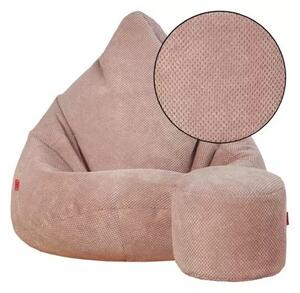 SUPPLIES DOT RELAX sedací pytel z plyšoviny - růžová barva
