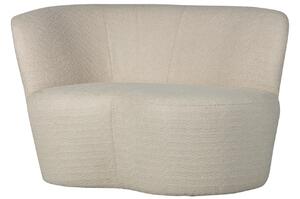 WOOOD Bílá bouclé lenoška Stone 112 cm, levá