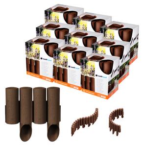 9x zahradní palisáda Cellfast Standard 4 hnědá 2,3 m zahradní palisáda mrazuvzdorná 20,7 m