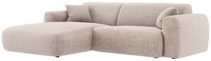 Cosmopolitan Design Béžová rohová pohovka Nolio 235 cm, levá