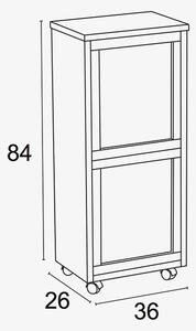 ARREDAMENTI ITALIA Dřevěný odpadkový koš Madera 2 cod. 872 Barva: Bílá