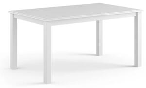 Massive home | Belluno Elegante bílý rozkládací jídelní stůl z masivu s bílou deskou