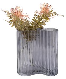 House Nordic Váza (Váza z kouřového skla s organickým tvarem 12x19x20 cm)