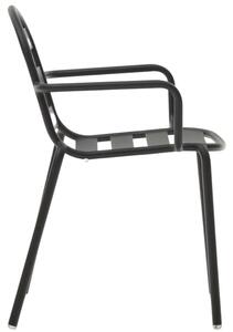 Tmavě šedá kovová zahradní židle Kave Home Joncols