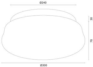 Argon Ombra stropní světlo 1x15 W zlatá-opálová 6142