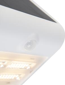 Venkovní nástěnné svítidlo bílé 21,5 cm s potkávacím světlem a senzorem na solární - Daya
