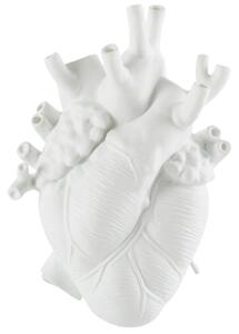 Seletti Bílá porcelánová váza Love in Bloom 25 cm