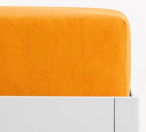 Goldea prostěradlo froté exclusive pro vysoké matrace - oranžové 180 x 200 cm