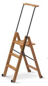 ARREDAMENTI ITALIA Dřevěný žebřík skládací - schůdky - Tuscania 3 cod. 170/3 Barva: třešeň