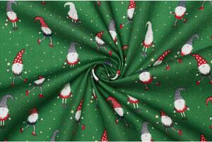Bavlněné plátno - Vánoční vzor trpaslík