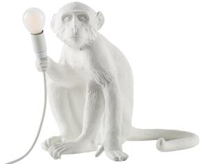 Seletti Bílá stolní lampa Monkey