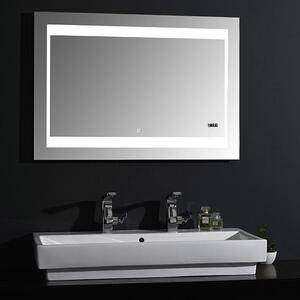 Zrcadlo s LED osvětlením Silver Futura, 70 × 100 cm