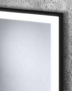 Zrcadlo s LED osvětlením Solid Black, 50 × 100 cm