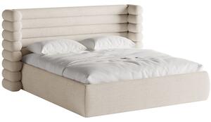 Micadoni Světle béžová bouclé dvoulůžková postel Mount 160 x 200 cm