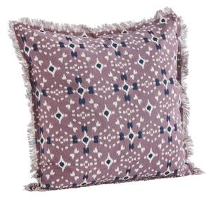 Bavlněný povlak na polštář Dusty lilac/White/Blue 50 × 50 cm