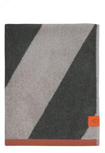 Khaki froté ručník z bio bavlny 50x90 cm Diagonal – Mette Ditmer Denmark