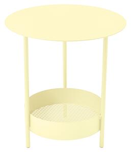 Citronově žlutý kovový zahradní odkládací stolek Fermob Salsa 50 cm
