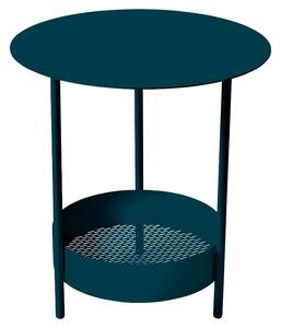 Modrý kovový zahradní odkládací stolek Fermob Salsa 50 cm