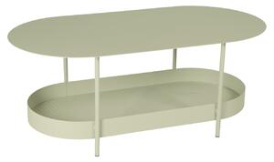 Světle zelený kovový zahradní konferenční stolek Fermob Salsa 113 x 58 cm