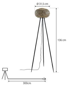 Stativová stojací lampa Lindby Nerys