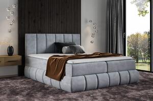 Designová čalouněná postel 200x200 VENY - šedá + topper ZDARMA