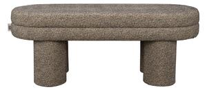Hnědá lavice z textilie bouclé Fern – Dutchbone