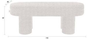 Hnědá lavice z textilie bouclé Fern – Dutchbone