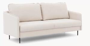 Rozkládací gauč Movani - béžová tkaná látka Loft 01 / černé nohy