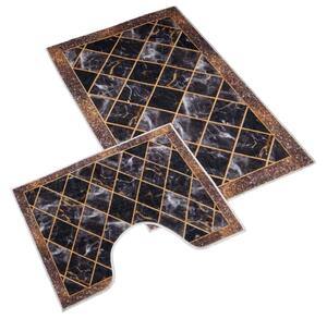 Bellatex 3D tisk sada sada 60x100, 60x50 cm Mramor Hnědá