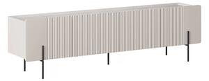 TV stolek Malmi 200 cm - kašmír / crema bianca / černé nožky