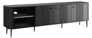TV stolek Vesper 3D 187 cm - černý / černé nohy