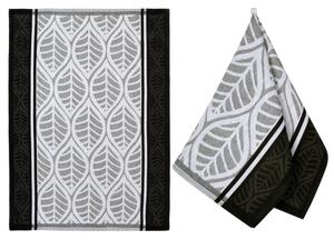 Bellatex Kuchyňská utěrka 1 ks 50x70 cm Geometrie Černá,Bílá,Šedá