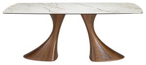 -25 % Dny MOMENTI– Angel Cerdá Ořechový jídelní stůl No. 1174, 200 x 90 cm s porcelánovou deskou