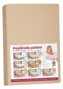 Bellatex Prostěradlo plátěné Kávová rozměr 90x200 cm