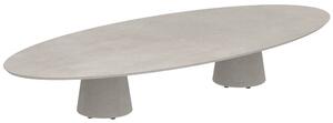 Royal Botania Betonový nízký stůl Conix, Royal Botania, elipsa 320x140x35 cm, beton cement grey