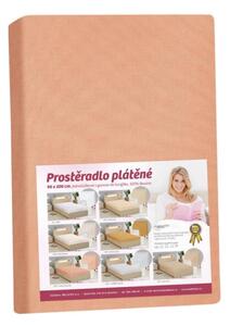 Bellatex Prostěradlo plátěné Meruňková rozměr 90x200 cm