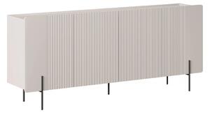 Komoda Malmi 200 cm čtyřdveřová - kašmír / černé nožky