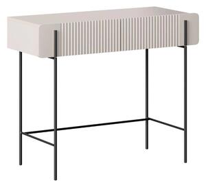 Toaletní stolek se zásuvkami Malmi 100 cm - kašmír / černé nožky