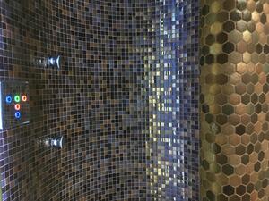 Hisbalit Skleněná mozaika béžová; bronzová; měděná Mozaika TEXTURAS DUNA 2,5x2,5 (33,3x33,3) cm - 25DUNA